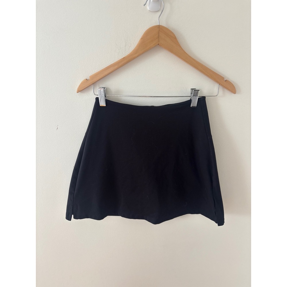 Girlfriend Collective Black Skort Athletic Tennis Skirt Built-in Shorts Small